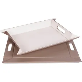 Freeform Wendetablett Tischset zweifarbig 55 x 41 cm Weiß - Taupe