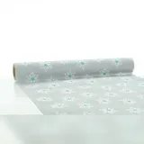 sovie HOME Tischläufer Snowflakes in Silber-Türkis aus Linclass® Airlaid, 40cm x 4,80 m, 1 Stück