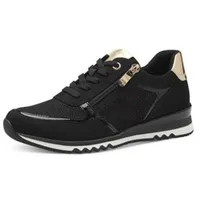 Marco Tozzi Sneaker flach Vegan Freizeit, Schwarz 41 EU