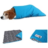 Home4Living Hundekorb Hundedecke Hundeschlafsack 76x81cm blau waschbar 30°, waschbar blau