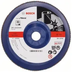 Bosch Fächerschleifscheibe X571, Best for Metal, gerade, 180 x 22,23 mm, 60, Kunst.