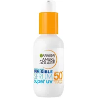 Garnier Unsichtbares Serum für das Gesicht, Super UV, für alle Hauttypen, LSF 50+, schnell einziehend, mit Ceramid Protect, Ambre Solaire, 30 ml