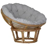 MiaMöbel Sessel 'Papasan' honig, Ø 80 cm Rattan