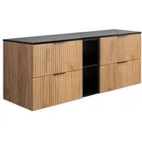 rodan fabryka mebli Waschtischunterschrank Flow 140 x 60 cm Schwarz