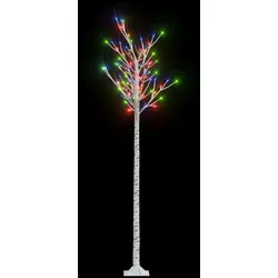 vidaXL Weihnachtsbaum 200 LEDs 2,2 m Mehrfarbig Weide Indoor Outdoor