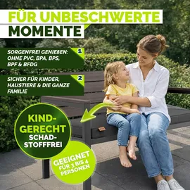 tillvex Gartenbank 300 x 0 x 0 cm Schwarz