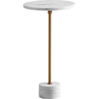 FineBuy Anstelltisch Echter Marmor Ø 30 cm Wohnzimmertisch Rund