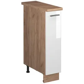 Vicco Apothekerschrank Weiß Hochglanz 20 x 82 x 60 cm Weiß