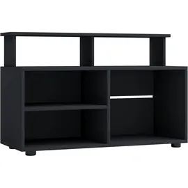 VCM Balansia TV-Lowboard 90 x 36 x 59 cm Schwarz Glas/Holz/Holzwerkstoff