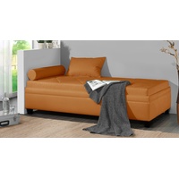 Relaxliege mit Bettkasten 90x200 cm orange - Kamina