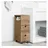 vidaXL Badschrank Schmal mit Rollen Artisan-Eiche Holzwerkstoff
