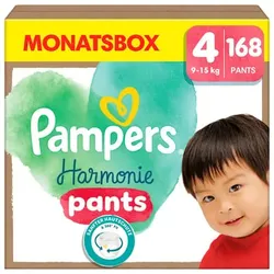 Pampers Harmonie Pants Gr. 4, 9-15 kg, Monatsbox (1x168 Windeln), 4 (9-15 kg)