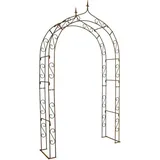 Torbogen Rosenbogen Edelrost 140 cm Rankhilfe Kletterhilfe Rosenspalier Rost