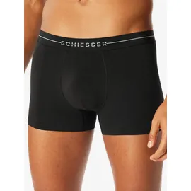 SCHIESSER Retro Boxershorts unifarben schwarz XXL 4er Pack