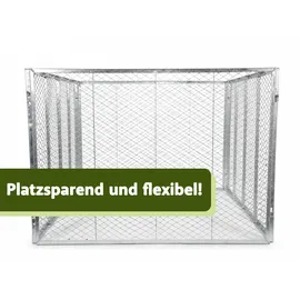 Lemodo Metall Komposter 750 L silber, stabiler Komposter für eigenen Bio-Kompost