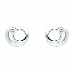 Paar Ohrhänger ADELIA ́S "Damen Silberschmuck", silber, Ohrringe, Damen, Damen, Silber 925 (Sterlingsilber), mit Zirkonia Silberschmuck für Damen