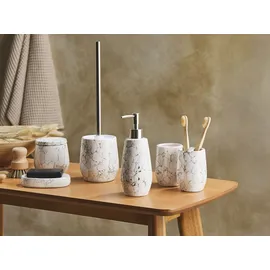 Beliani Badezimmer Set 6-teilig Keramik Weiß