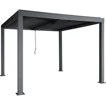Mendler Pergola MCW-L46 Anthrazit 11 cm Alu-Gestell 3 x 3 m