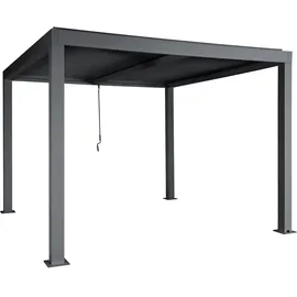 Mendler Pergola MCW-L46 Anthrazit 11 cm Alu-Gestell 3 x 3 m