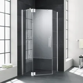 Kermi Pasa XP Fünfeck-Duschkabine mit Pendeltür links 100 x 100 cm PXL5010020VPK