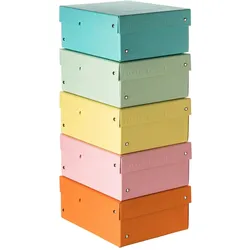 Falken 22001968 PURE Box Pastell DIN A5, Füllhöhe 100 mm - Farben pastell sort.
