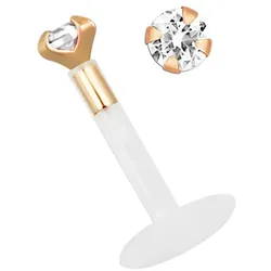 Dehnschnecke ADELIA ́S "Piercing  Ohrpiercing", Damen, rosa (rosegold), Titan, modisch, Piercings, Teflon ist Allergiefrei und als Erstpiercing zugelassen