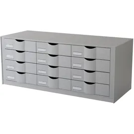 Paperflow Sortierstation 9H444L2.02 85,7x32,9x34,2cm 12Fächer grau