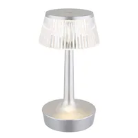 GLOBO Tischleuchte Kristall Tischlampe CCT dimmbar Nachttischleuchte Touchdimmer, silber,