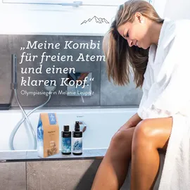 AllgäuQuelle AllgäuQuelle® Bio Geschenk-Set mit Bio-Öle, Raumspray Badeöl, Eukalyptus, Salbei, Minze und Cajeput 200 ml Flaschen