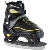 XIUWOUG Verstellbare Schlittschuhe, Eislaufschuhe für Damen,Herren und Kinder Ice Skates Einstellbare 4 Größenbereiche(30 bis 45),Schwarz,L(38-41)