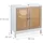 Relaxdays Waschbeckenunterschrank 2 Fächer 60 x 61,5 x 30 cm Weiß/Natur