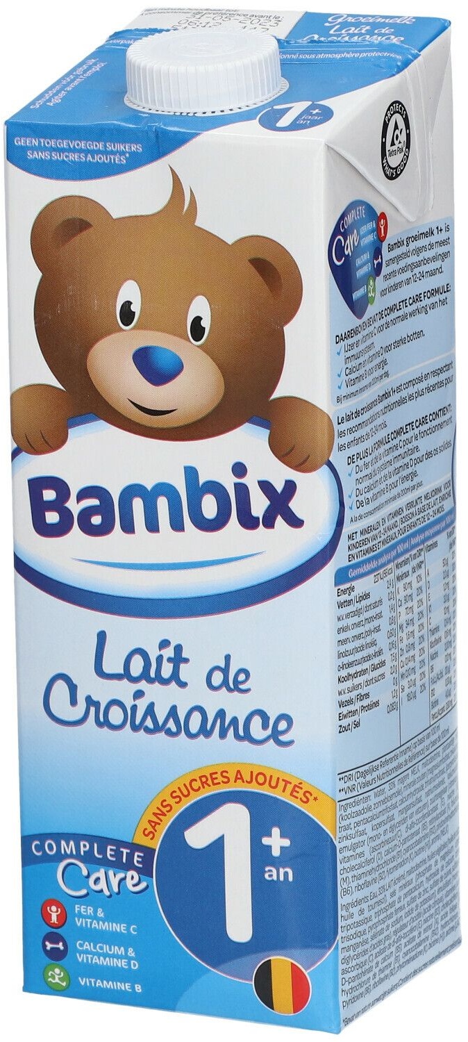 Bambix Lait de Croissance Nature +1 an 1 l lait