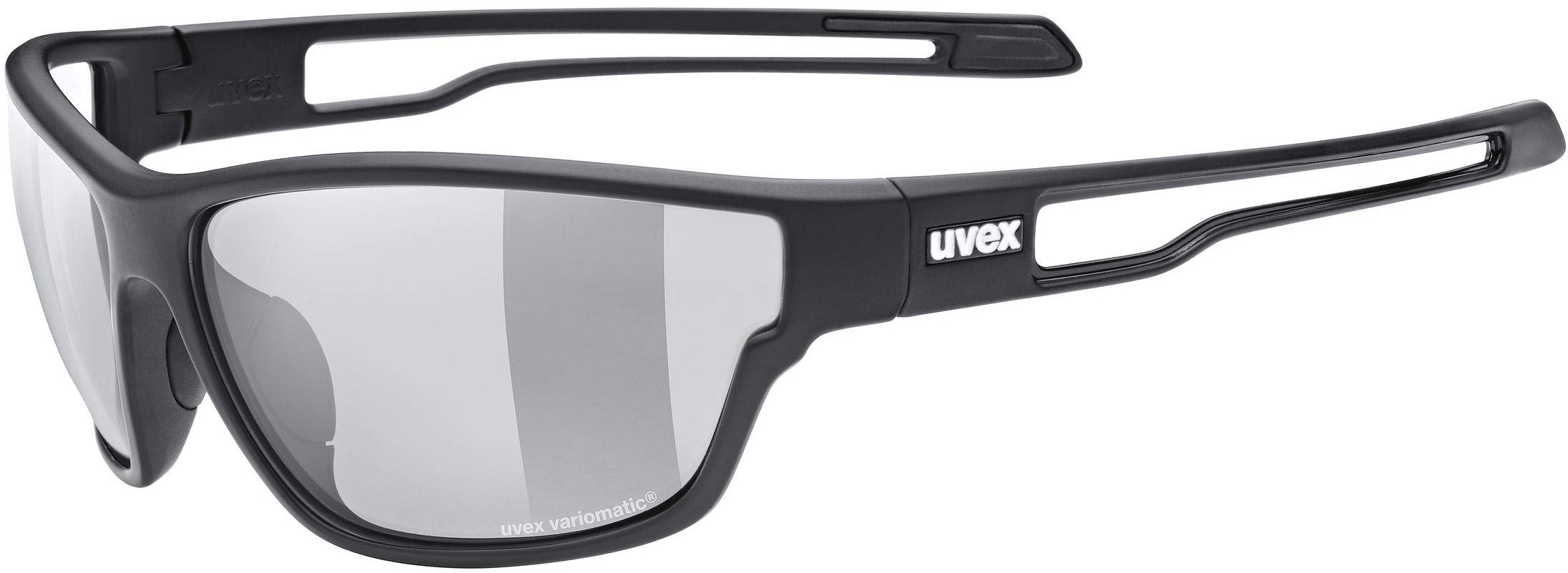 uvex sportstyle 806 V - Outdoorbrille für Damen und Herren - selbsttönend - beschlagfrei - black matt/smoke - one size