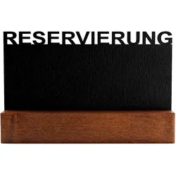 ALLboards Mini doppelseitige Kleine Tafeln 4 Stück Set mit Staffelei, RESERVIERUNG, Kreidetafel