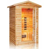DEKO VERTRIEB BAYERN Infrarotkabine Luxus LED Infrarotsauna-Infrarotkabine 120x120x210 Wärmekabine Outdoor