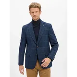 CARL GROSS Sakko Harris-Tweed aus Schurwolle Modell 'Theo', Blau, 56