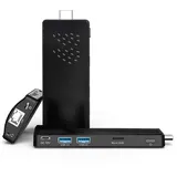 HEIGAOLAPC Fanless Mini PC Stick Win 10, Pentium N4200 (1.1GHz) 4GB DDR4 RAM 64GB eMMC, Mini Computer, Dual WiFi 5.0/BT5.2/4K 60Hz/USB PD3.0 für Geschäft Zuhause Büro (No Type-c)