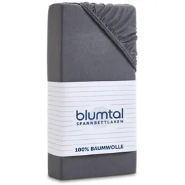 Blumtal Spannbettlaken Jersey 90 x 200 cm grau