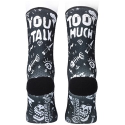 MALDITA BUENA SUERTE Socken You talk too much | schwarz XL | 44-46