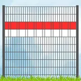 zaun|zu® Sichtschutzstreifen 200 x 10 cm Rot/Weiß Kunststoff