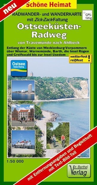 Doktor Barthel Karte Ostseeküsten-Radweg Von Travemünde Nach Ahlbeck - Verlag Dr. Barthel  Karte (im Sinne von Landkarte)