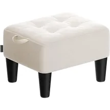 Songmics Sitzhocker Samt 0 x 0 x 0 cm cappuccinobeige/tintenschwarz