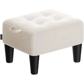 Songmics Sitzhocker Samt 0 x 0 x 0 cm cappuccinobeige/tintenschwarz