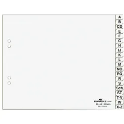 Durable Buchstaben-Register A - Z PP weiß Packung mit 20 Stück