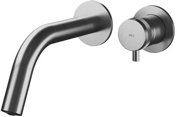 MGS MILANO Ergon ER297 Waschtisch-Wandarmatur 181mm Ausladung - Edelstahl