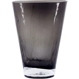 Beliani Blumenvase Mitata Glas 20 cm Grau