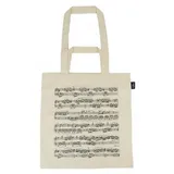 mugesh Tragetasche Notenzeilen beige 40 x 37 cm