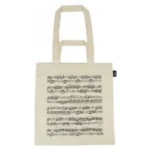 mugesh Tragetasche Notenzeilen beige 40 x 37 cm