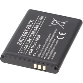AccuCell Akku passend für Doro 7060, DBS-1350A Li-ion, 3,8V, 1350mAh, 5,1Wh, ca. 53 x 38,5 x 5,6mm