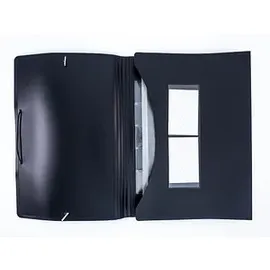 FolderSys Fächermappe 5 Fächer schwarz, 1 St.